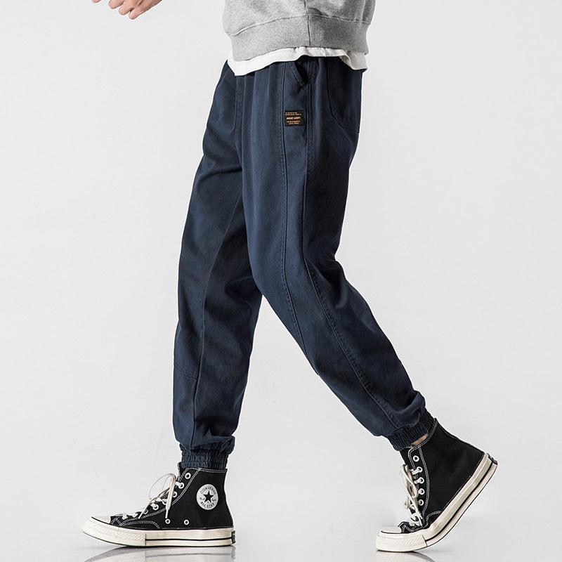 Drawstring Elastic Waist Beam Pants