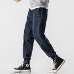 Drawstring Elastic Waist Beam Pants