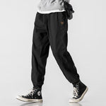 Drawstring Elastic Waist Beam Pants