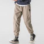 Drawstring Elastic Waist Beam Pants