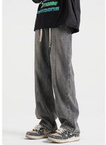 Drawstring Unisex Elastic Waist Jeans