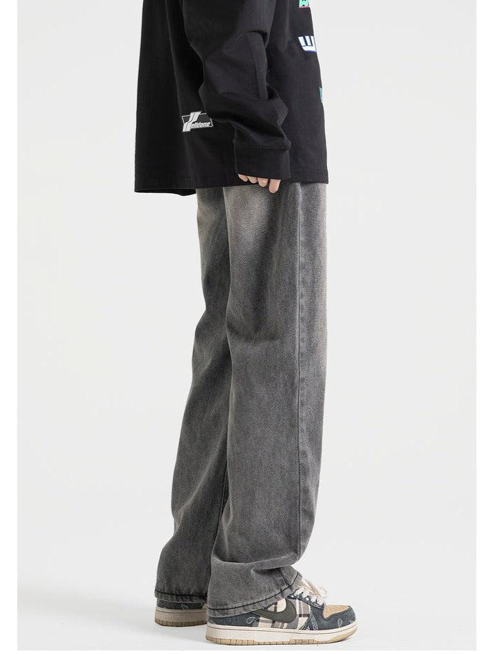 Drawstring Unisex Elastic Waist Jeans