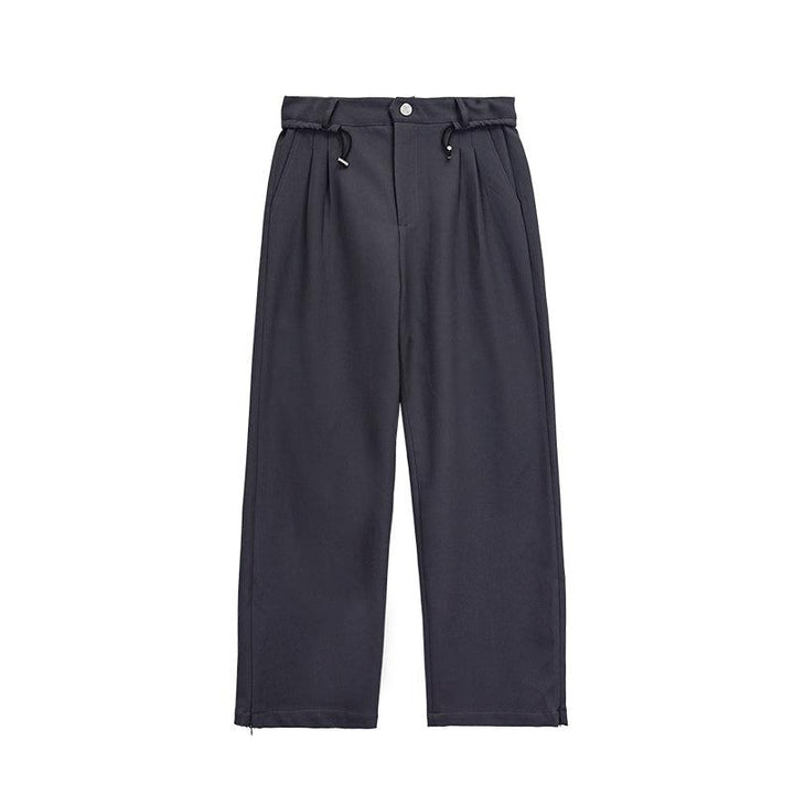 Drawstring Wide-leg Dress Pants