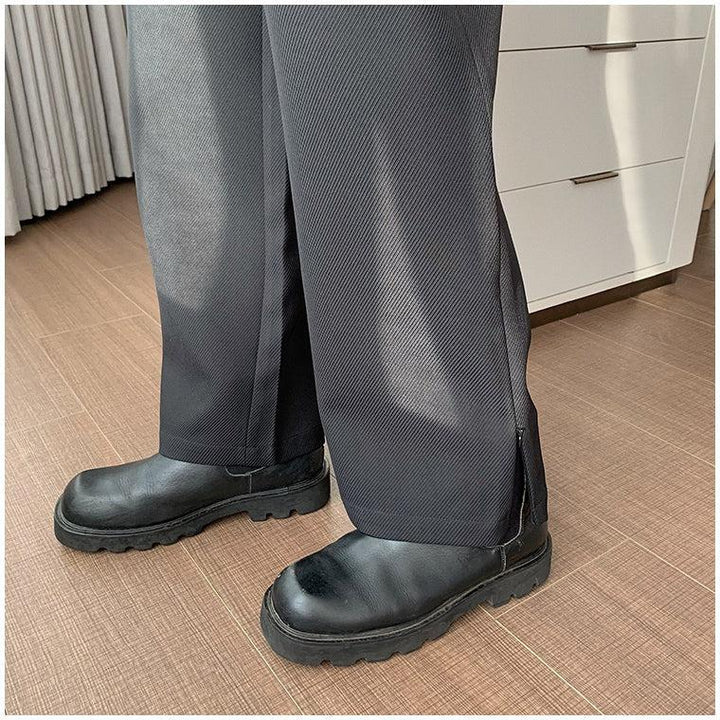 Drawstring Wide-leg Dress Pants