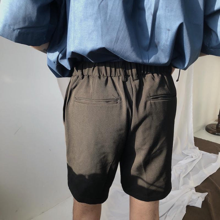 Elastic Band Suit Shorts