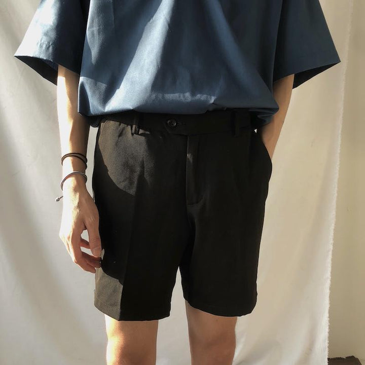 Elastic Band Suit Shorts