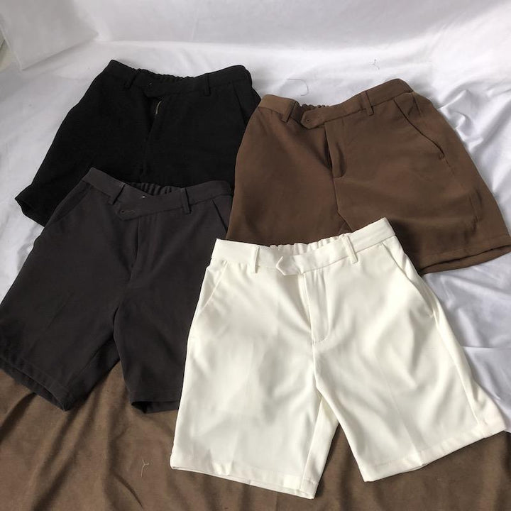 Elastic Band Suit Shorts