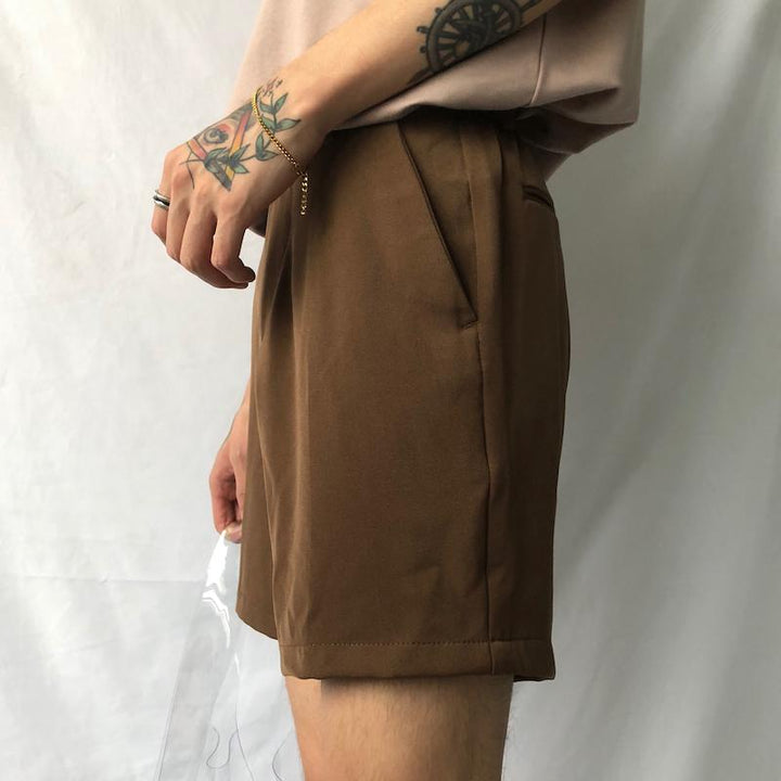 Elastic Band Suit Shorts