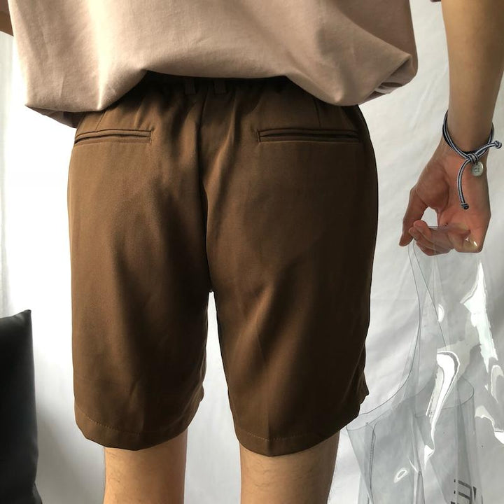 Elastic Band Suit Shorts