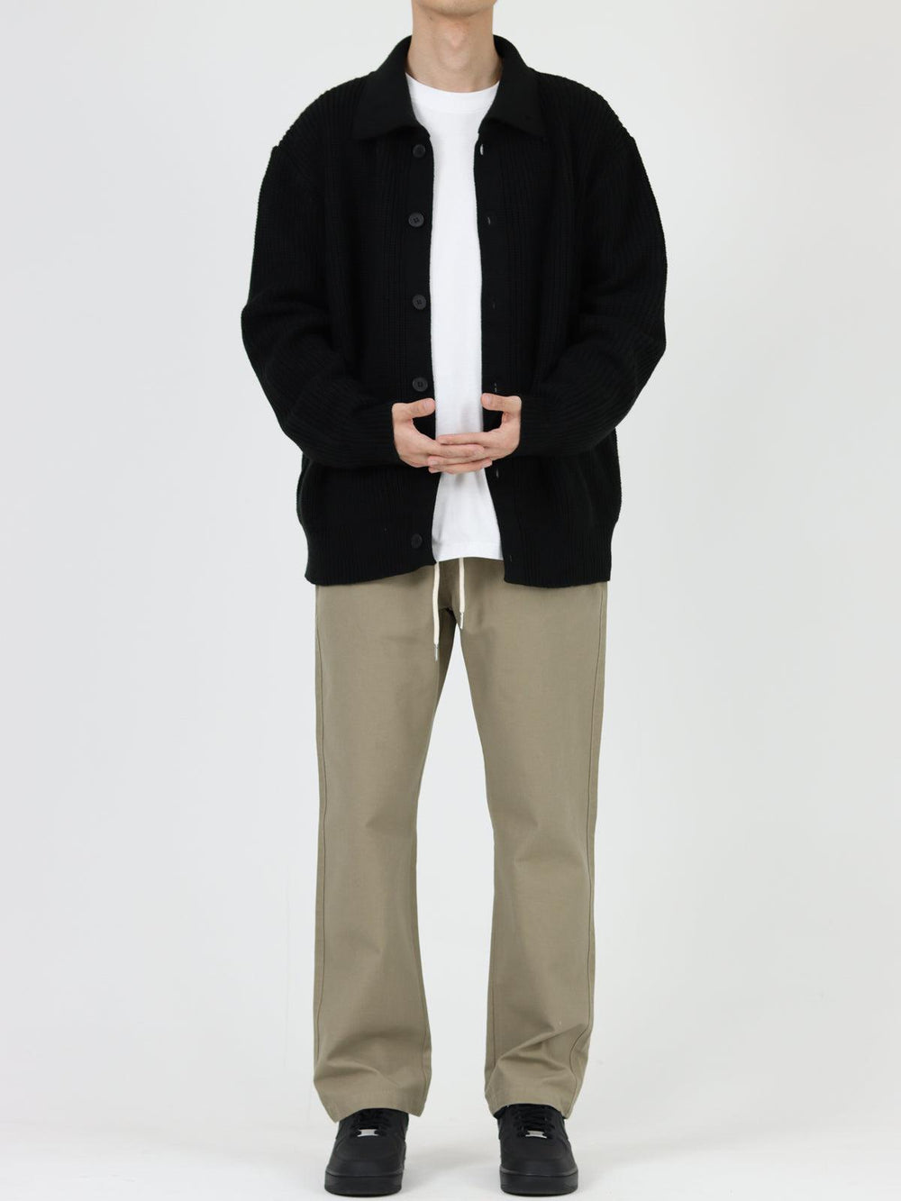 Elastic Drawstring Chino Pants