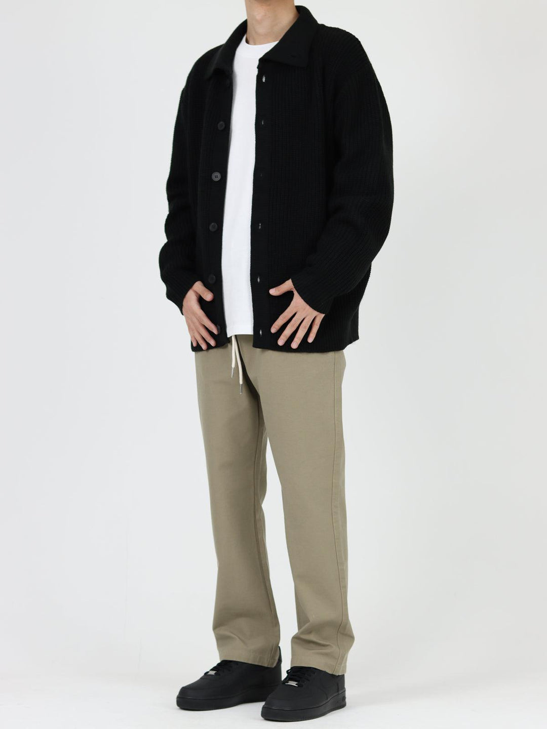 Elastic Drawstring Chino Pants