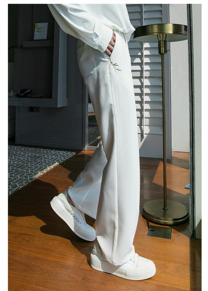 Elastic Embroidered Casual Long Pants