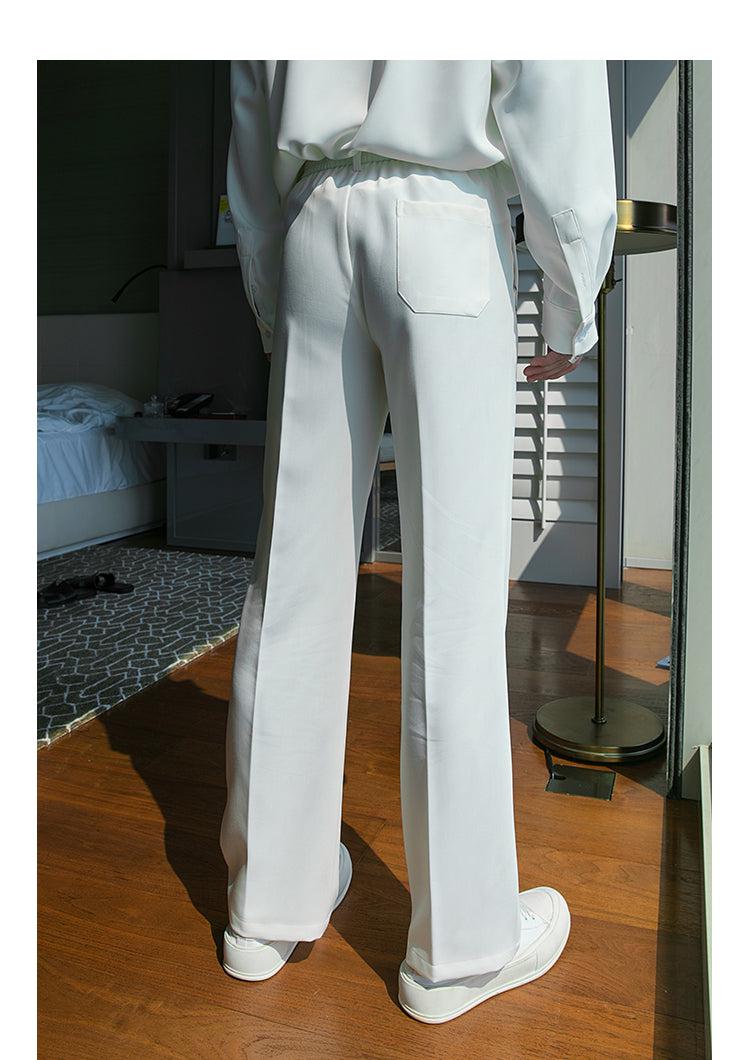 Elastic Embroidered Casual Long Pants