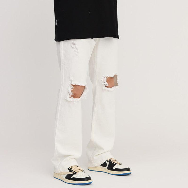 Elastic Ripped Jeans