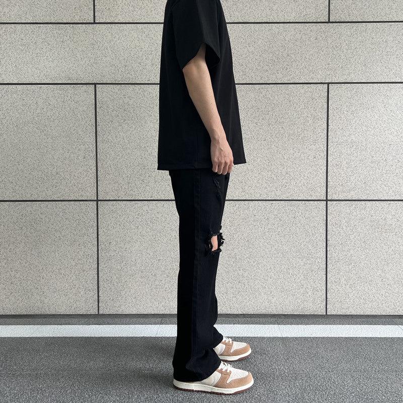 Elastic Ripped Jeans
