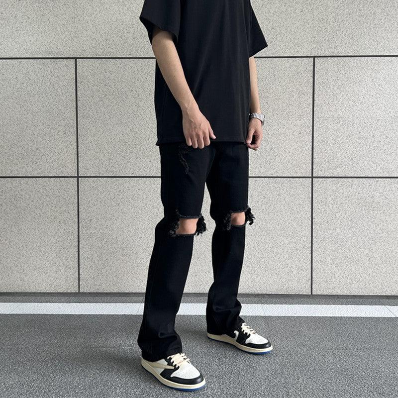 Elastic Ripped Jeans