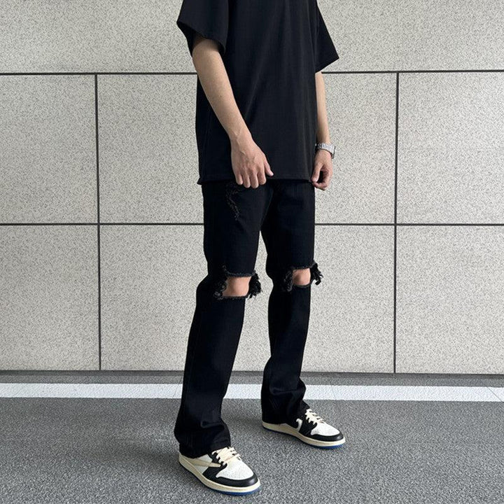 Elastic Ripped Jeans
