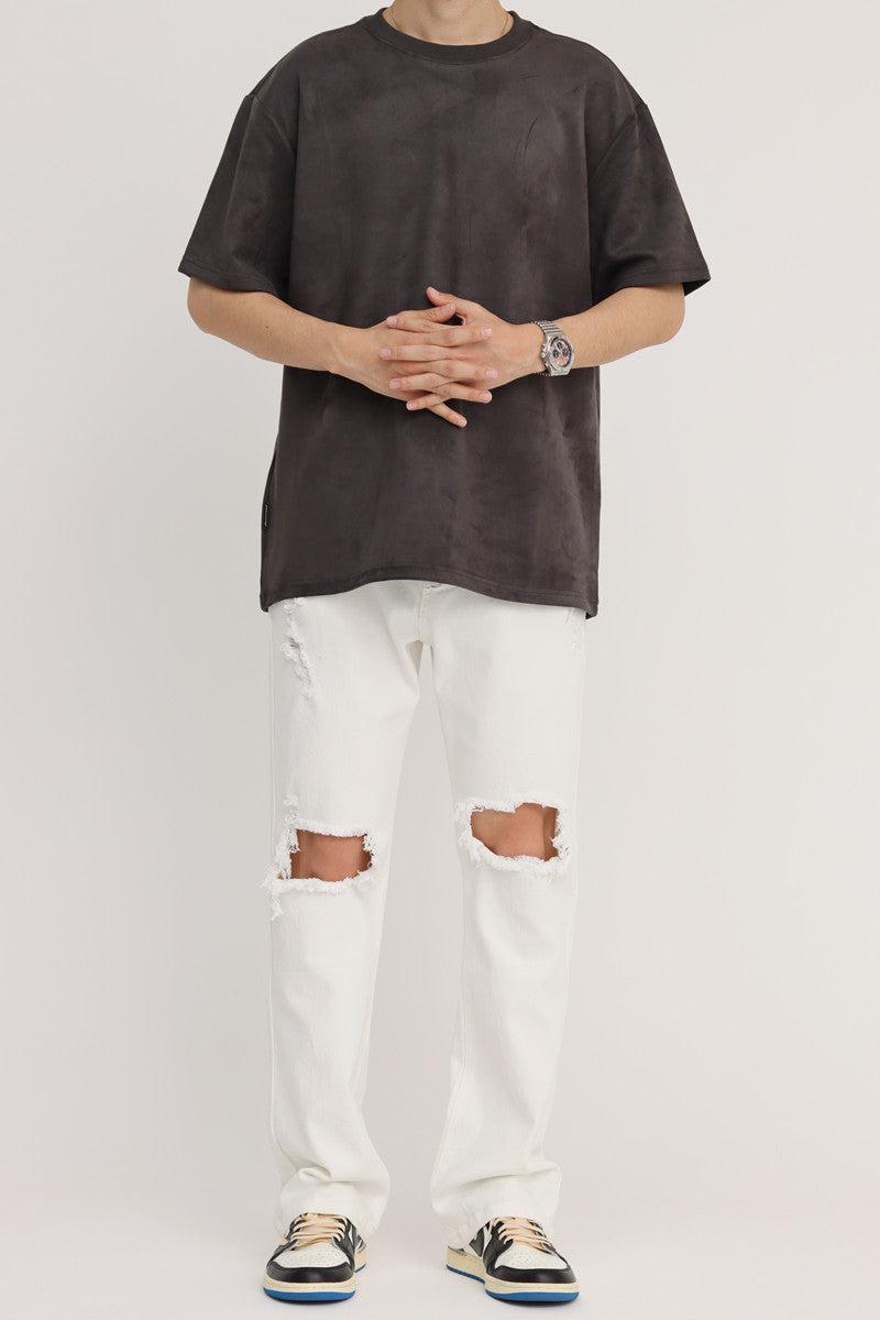 Elastic Ripped Jeans