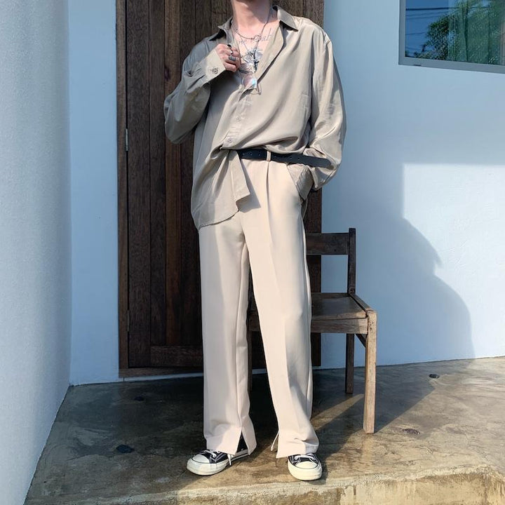 Elastic Waist Drape Trousers