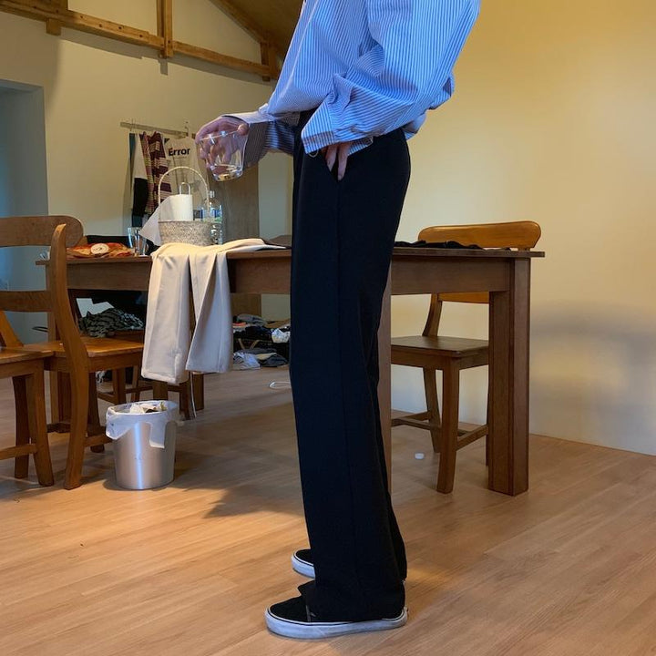 Elastic Waist Drape Trousers
