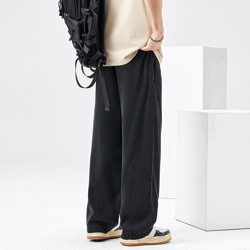 Elastic Wide-leg Jeans