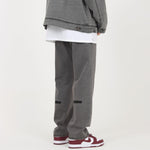 Embroidered Smoke Gray Jeans