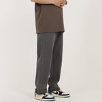 Embroidered Smoke Gray Jeans