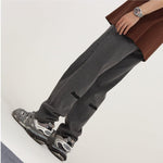 Embroidered Smoke Gray Jeans