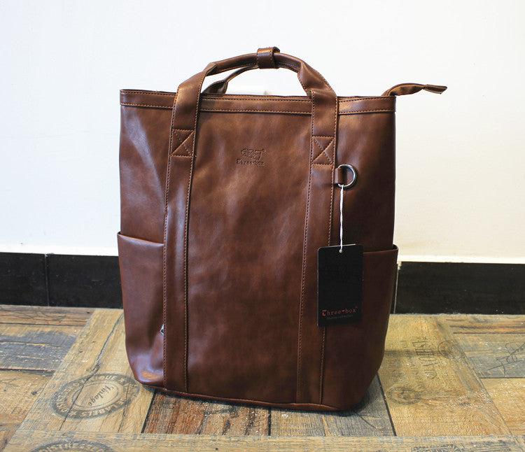 Faux Leather Backpack Handbag