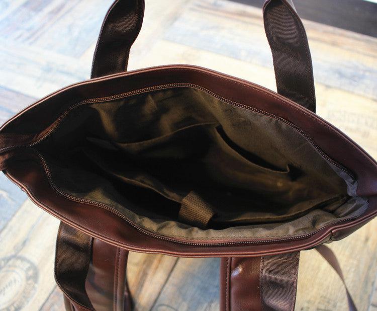 Faux Leather Backpack Handbag