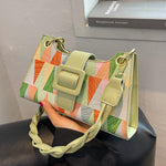 Faux Leather Baguette Bag