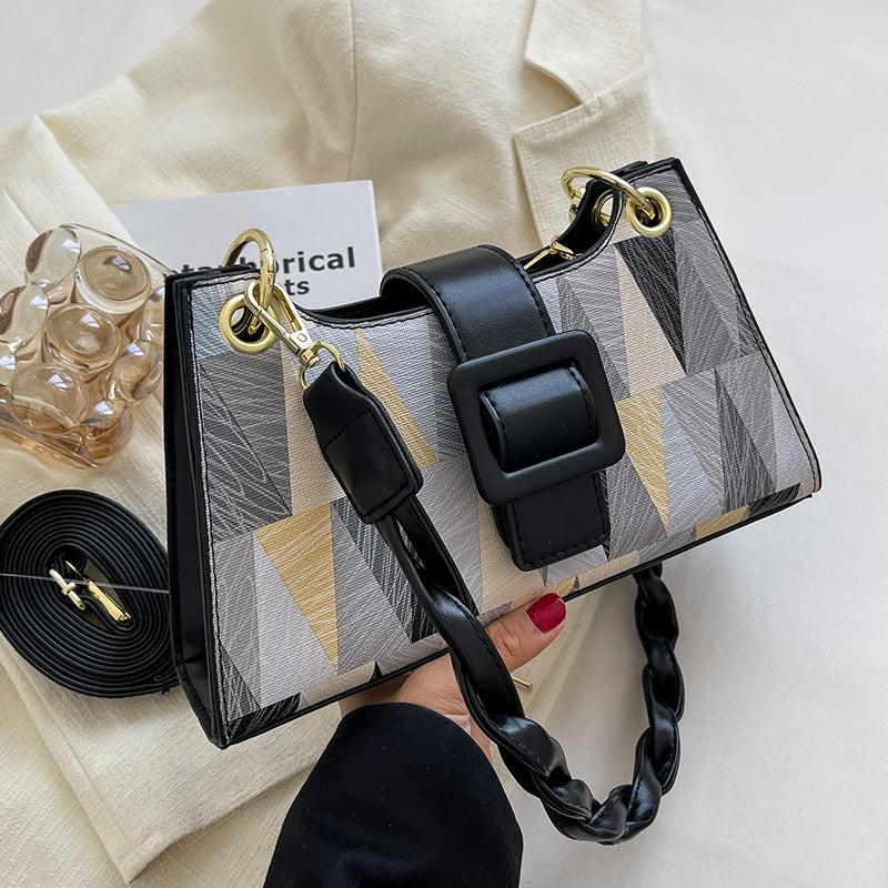 Faux Leather Baguette Bag