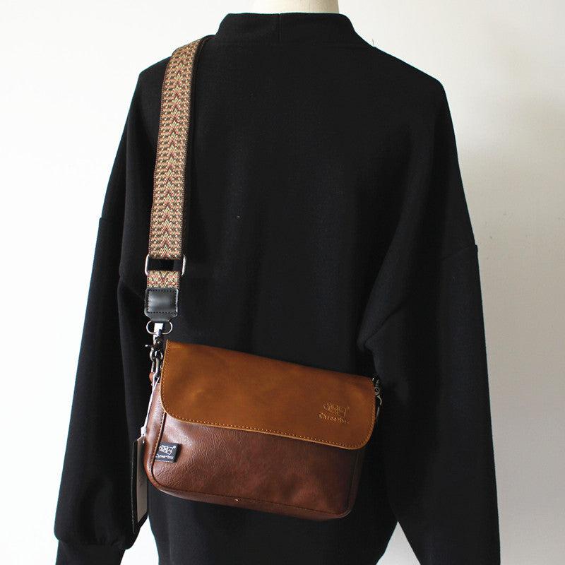 Faux Leather Crossbody Flap Bag