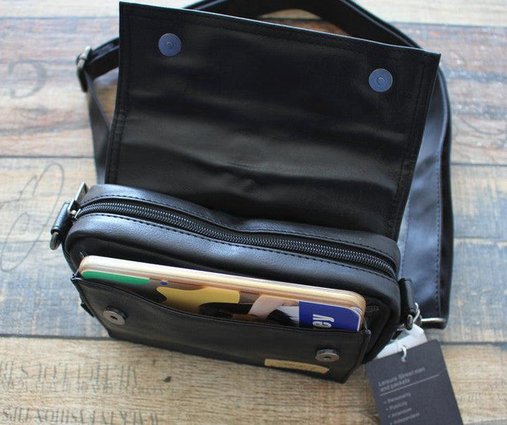 Faux Leather Flap Crossbody Bag