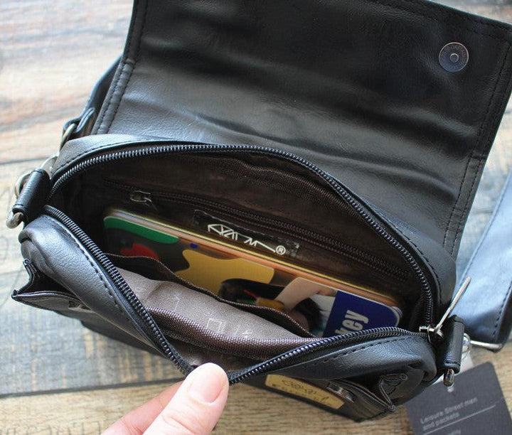 Faux Leather Flap Crossbody Bag