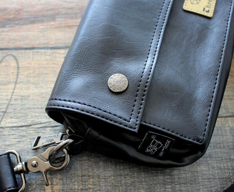 Faux Leather Flap Crossbody Bag