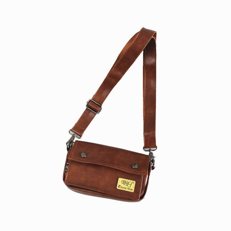 Faux Leather Flap Crossbody Bag