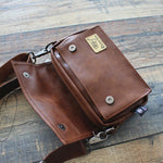 Faux Leather Flap Crossbody Bag