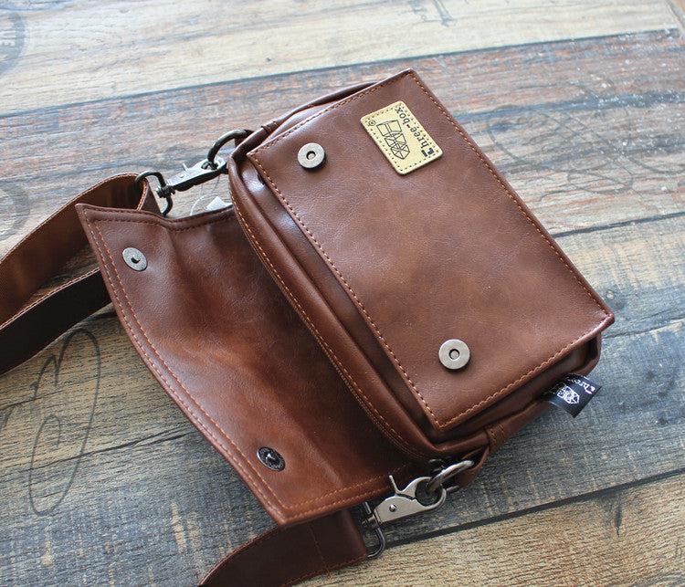 Faux Leather Flap Crossbody Bag