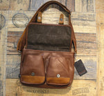 Faux Leather Flap Crossbody Bag