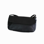 Faux Leather Horizontal Flap Bag
