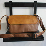 Faux Leather Horizontal Flap Bag