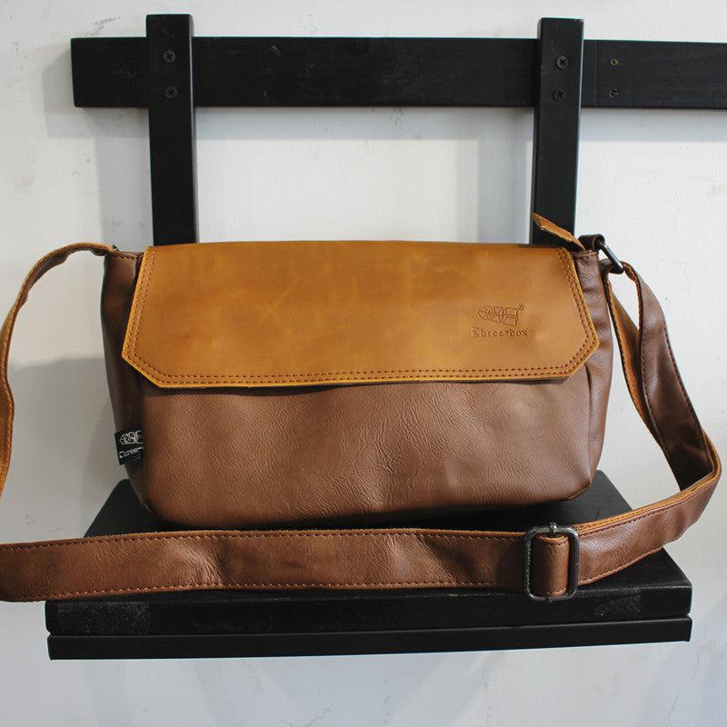 Faux Leather Horizontal Flap Bag