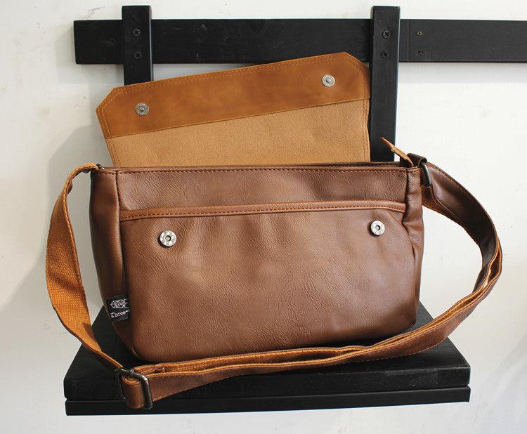 Faux Leather Horizontal Flap Bag