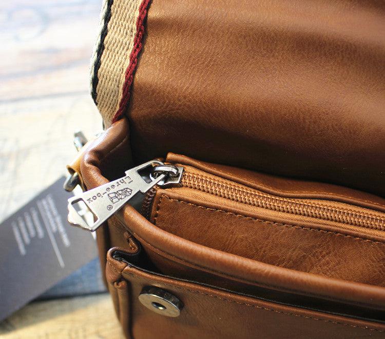 Faux Leather Messenger Bag