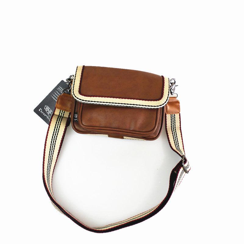 Faux Leather Messenger Bag
