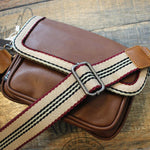 Faux Leather Messenger Bag