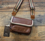 Faux Leather Messenger Bag