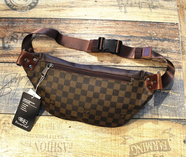 Faux Leather Plaid Hobo Bag