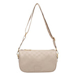 Faux Leather Plaid Shoulder Bag